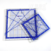 Règle de conception rectangulaire transparente personnalisée en acrylique pour patchwork et quilting, lot de 4, YAGELI YGL-0519 pour l'affichage