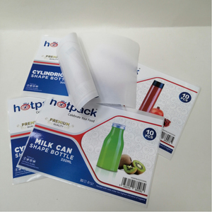 Packing Label Vinyl Waterproof Plastic Bottle Stickers Custom, Fruit Juice Adhesive Label Stikers Printing