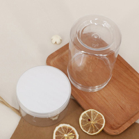 Vente directe d'usine, pot en plastique PET transparent de 50 ml à 500 ml, pot à miel, à biscuits, avec couvercle pour en-cas, bonbons
