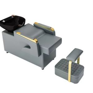 Cama de Lavado para Salón de Belleza Moderna, Fabricante de Lavacabezas de Cerámica Personalizados, Semi-reclinable, para Terapia Capilar - Product Image 4