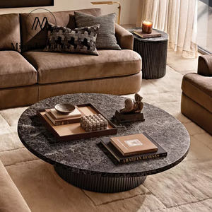 Mesa <span class=keywords><strong>de</strong></span> <span class=keywords><strong>Centro</strong></span> Contemporánea para Sala <span class=keywords><strong>de</strong></span> Estar <span class=keywords><strong>de</strong></span> Hotel <span class=keywords><strong>de</strong></span> Lujo, Base <span class=keywords><strong>de</strong></span> Roble, Mesa <span class=keywords><strong>de</strong></span> Té Moderna con Tapa <span class=keywords><strong>de</strong></span> Mármol Redonda, Mesa <span class=keywords><strong>de</strong></span> Café para Apartamento - Product Image 2