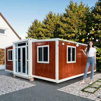 Maison conteneur préfabriquée extensible de 20 pieds, 2 chambres, prête à l'emploi, à vendre, maison mobile, maison portable