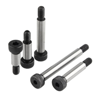Vis à tête hexagonale à épaule en acier doux Q235B Q235, oxyde noir, nickelé, GB5281, avec moletage