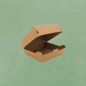 Caja de Papel para Hamburguesas Marrón de Alta Calidad, con Forro de Esponja, Reutilizable, Biodegradable, para Empaque Ecológico, Portátil para Comida Caliente/Fría - Product Image 3