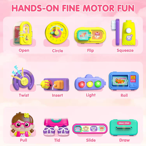 54 en 1 bébé occupé conseil Montessori apprentissage jouet té<span class=keywords><strong>l</strong></span>éphone avec anglais <span class=keywords><strong>espagnol</strong></span> Modes 10 chansons motricité voyage jouet <span class=keywords><strong>pour</strong></span> les tout-petits - Product Image 4