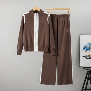 Conjunto Deportivo de 2 Piezas de Viscosa <span class=keywords><strong>para</strong></span> <span class=keywords><strong>Mujer</strong></span>, Estilo Retro Athleisure, 5 Colores Sólidos, Corte Holgado Informal, Ropa de Estar <span class=keywords><strong>para</strong></span> Uso Diario - Product Image 1