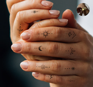 Adesivo per Tatuaggio Temporaneo con Motivo di <span class=keywords><strong>Amore</strong></span> Ispirante per Coppie, Trasferibile con Acqua di Rose, Semi-Permanente per 15 Giorni, per Polso e Dita - Product Image 6