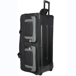 Bolsas de lona grises al por mayor de la carretilla de la fibra del viaje del equipaje 26 pulgadas para los deportes del viaje que acampan - Product Image 1