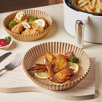 100 pièces de doublures en papier pour friteuse à air, antiadhésives, résistantes à l'huile, écologiques, compatibles four, carrées de 6,3 pouces, jetables, pour la cuisson et la rôtissage