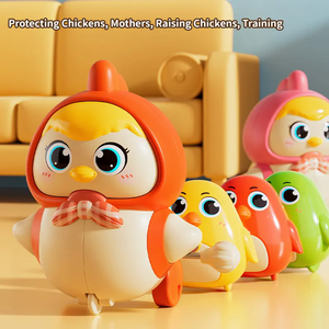 Balançoires et rotations Mécaniques Vente en Gros Mère Poulet Jouets à Remonter Dessin Animé Apprentissage Ramper Jouet Classique pour Enfants Jouets - Product Image 3
