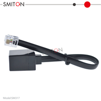 Câble de communication téléphonique plat en cuivre RJ12 6P6C mâle vers femelle