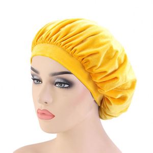 Gorro de pelo de terciopelo africano suave, gorro de noche para dormir, turbante para mujer, turbante de pelo a la moda - Product Image 2