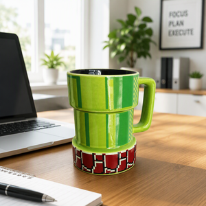 แก้วกาแฟลายการ์ตูนซูเปอร์มาริโอแบบพิกเซล 3 มิติ - Product Image 4