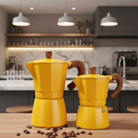 Cafetière Moka Italienne Jaune pour la Maison – Design Classique