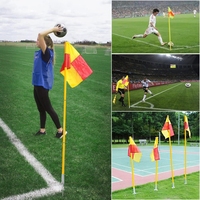 4 ensembles de drapeaux d'angle de football, couleurs vives, drapeaux polyvalents pour terrain de football, ensembles de drapeaux d'angle pour compétition, entraînement, pratique en plein air