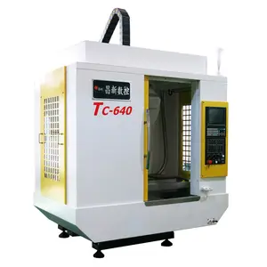 Fresadora de perforación CNC pequeña de alta velocidad, modelo super, color amarillo, para cajas de relojes, vmc T6/TC640