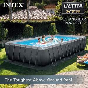 Ensemble de piscine hors sol rectangulaire <span class=keywords><strong>INTEX</strong></span> 26363EH 24ft x 12ft x 52in Ultra <span class=keywords><strong>XTR</strong></span> Deluxe - Product Image 2