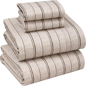 4Pcs Twin Đầy Đủ Nữ Hoàng Vua 100% Polyester In Tấm Ga Giường Bộ Đồ Giường Thiết Lập - Product Image 6