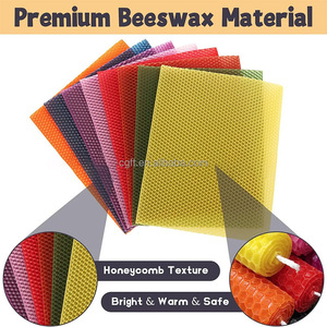 Kit para Hacer Velas con Láminas <span class=keywords><strong>de</strong></span> Cera <span class=keywords><strong>de</strong></span> Abeja, Mecha <span class=keywords><strong>de</strong></span> Algodón con Aroma Natural, Producto Ecológico, Varios Colores - Product Image 3