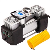 Compresseur d'air portable pour voiture à double cylindre 12V DC, affichage numérique, gonfleur de pneus, moniteur de pression des pneus 150 PSI pour pneus de voiture et de SUV