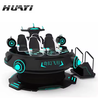 9D VR 360 Silla de simulación de vuelo UFO para el hogar y deportes al aire libre compatible con 5 asientos PC y equipo MR para Cinema VR Experience