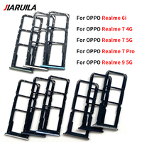 Adaptateur de support de plateau de fente pour carte Sim pour Oppo Realme 9 8 7 4G 5G 6 6i 5 5i 3 Pro téléphone portable double plateau de cartes Sim pièces de rechange