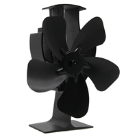 Ventilateur thermoélectrique silencieux Shengri 150CFM alimenté par la chaleur, en aluminium anodisé noir, pour poêle à bois, foyer, sans électricité