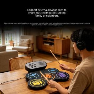 Kit de batterie électronique portable sans fil Orff pour débutants, design ergonomique, idéal pour l'apprentissage du jazz en gros - Product Image 4