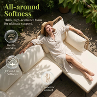 Ensemble de meubles de patio en rotin style bohème, résistant aux intempéries, avec fauteuil œuf et canapé en osier pour jardin, terrasse et balcon