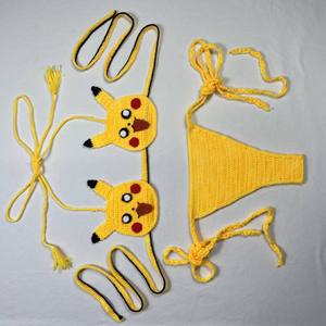 Re Mcgreen Star cartone animato fatto a mano all'uncinetto <span class=keywords><strong>Bikini</strong></span> Set Sexy stringa <span class=keywords><strong>2</strong></span> pezzi a quadri costume da bagno costume da bagno costume da bagno carino - Product Image 6