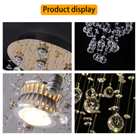 Lustre moderne de luxe en cristal LED 3000/4000/6000K pour hall d'entrée, double salon, restaurant et projets hôteliers