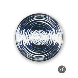 Assiettes à dessert en céramique Excelsa Ermes 20x2 cm bleues, lot de 6 - Product Image 5