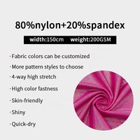 Stock Lots Noir Paillettes Réfléchissant Mystique Feuille Métallique Élastique Tricot Nylon Spandex Tissu pour Maillots De Bain Gymnastique Porter Tissu