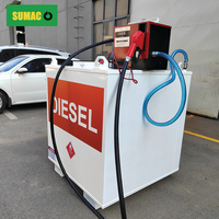 Réservoir de stockage de carburant diesel pour station-service SUMAC en gros, 500L 1000L, avec pompe