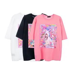 Wholesale kawaii summer sweet Japanese style tee new model printed cartoon shirts