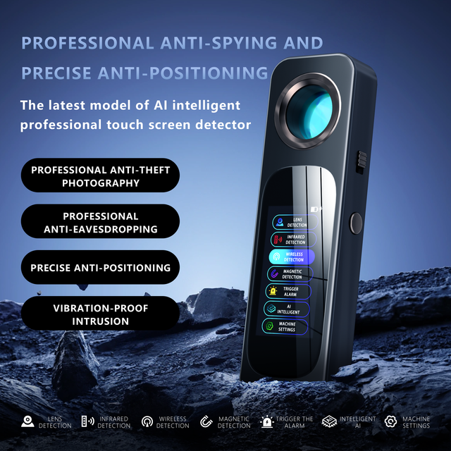F111 AI Spy Detector RF Signal Scanner Anti-Spy Bug Sweeper for Hidden Camera