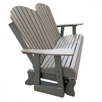 Fauteuil Adirondack double en HDPE pour l'extérieur, idéal pour patio, jardin ou terrasse, résistant aux intempéries et nécessitant peu d'entretien