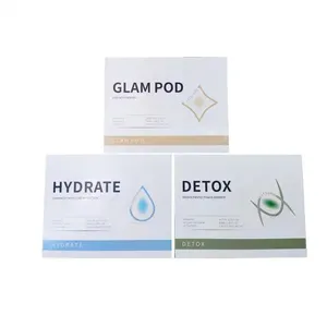 새로운 버전 얼굴 산소 포드 GLAMPOD DETOX HydRATE 캡슐 피부 퍼밍 회춘 수화 프라이머 젤 스킨 케어 세럼