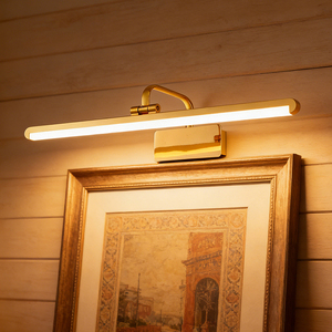 Lumière de vanité LED à finition métallique moderne, lumière de miroir de maquillage murale à intensité réglable avec éclairage haute définition pour salle de bain - Product Image 6
