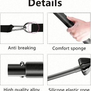 Kit de barres de résistance portables en acier inoxydable Mairun USA pour exercices à domicile, squats, yoga, pilates, bandes de résistance, 90 cm, 800 g - Product Image 5