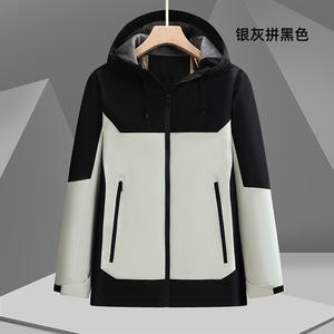 Cómoda chaqueta con capucha resistente al desgaste con cordón para <span class=keywords><strong>hombre</strong></span>, chaqueta de Montañismo impermeable a prueba de viento, logotipo personalizado - Product Image 4