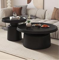 Table d'appoint ronde en bois massif moderne et luxueuse en métal, fer durable, café ou thé d'art pour le salon, meubles de maison