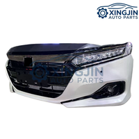 Kit de carrocería completo para Honda Accord: Parachoques con parrilla, ventilador de radiador, luces antiniebla, labio delantero y componentes frontales (compra a granel)