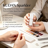KUDAN 20Y Factory Glitter Series Vernis à ongles pelable à l'eau Séchage rapide Sans odeur CPNP HALAL ISO22716 OEM Vente en gros Faible MOQ