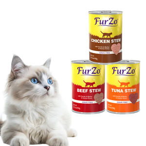 Nourriture pour chats en conserve 400G en gros Thon Bœuf Poulet Diverses saveurs Soupe de viande - Product Image 1