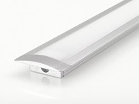 Profilé LED linéaire 17x6mm en alliage d'aluminium série 6000, tempérage T5, anodisé, diffuseur incurvé, montage encastré, lumière du jour 6000K