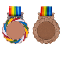 JP0120 Insigne de médaille de gymnastique en métal de fabricant noble Logo personnalisé Trophée sportif de gymnastique Récompenses Artisanat Médaille classique vierge