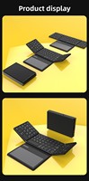 Casing Lipat Keyboard Nirkabel Scissor Switch yang Dapat Diprogram Tanpa Lampu Latar, Tanpa Sambungan, untuk Tablet Mini Portabel Ultra-Tipis Universal