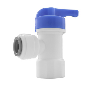 Robinet à bille 3 points pour purificateur d'eau, filetage interne 1/2 po, connecteur de réservoir sous pression avec poignée bleue - Product Image 4