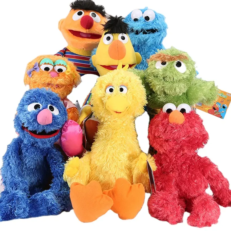 Großhandel 2542 cm Sesamstraße Handpuppe ELMO superweiche gefüllte Tierfigurenspielzeuge Sesamstraße Plüschtiere